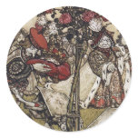 Alice and Wonderland - Arthur Rackham Round Sticker