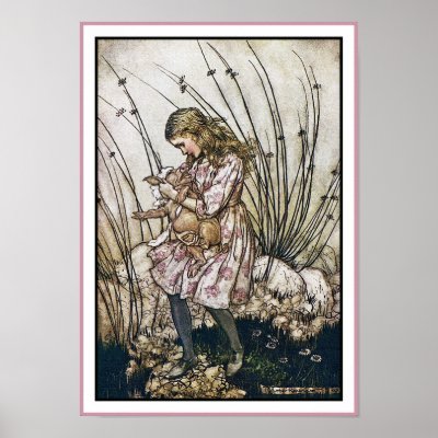 Alice and Wonderland - Pig & Pepper by Rackham Print by Aquavel