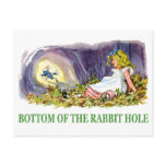 Alice at the bottom of the rabbit hole. postcards
