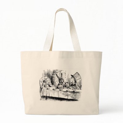 Alice at the Mad Tea Party Tote Bag by Storybook_Quotes