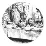 Alice at the Mad Tea Party Round Stickers