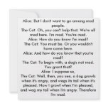 Alice: But I don't want to go among mad people.... invitations