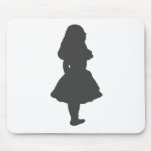 Alice Dark Grey Silhouette mousepads