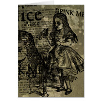Alice Drink Me Collage Card