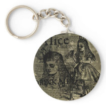 Alice Drink Me Collage Keychains