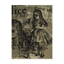 Alice Drink Me Collage Postcards