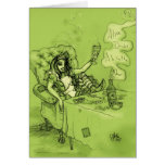 Alice Drinks Absinthe Now Greeting Cards