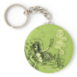 Alice Drinks Absinthe Now Keychain