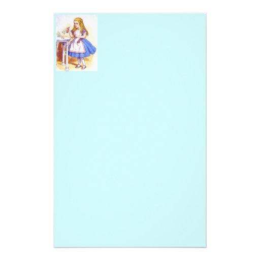Alice Drinks Colour Custom Stationery