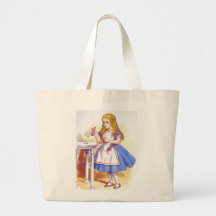Alice Drinks Colour Tote Bags