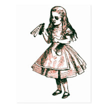 Alice Drinks Postcard