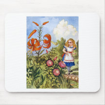 ALICE ENCOUNTERS THE TALKING FLOWERS MOUSEMATS