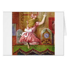 Alice Falls Through the Living Room Mirror Greeting Card