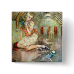 Alice Grows Too Big for the House in Wonderland Pinback Buttons
