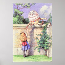 Alice & Humpty Dumpty Full Colour Print