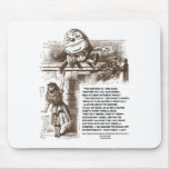 Alice Humpty Dumpty Wonderland Conversation Quote mousepads