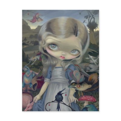 "Alice in a Bosch Wonderland" Postcard by strangeling