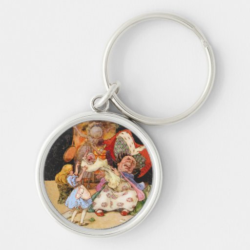 Alice in the Kitchen With The Duchess and Pig Baby Keychains