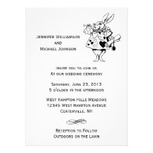 Alice In Wonderland  #2 Modern Wedding Invitation