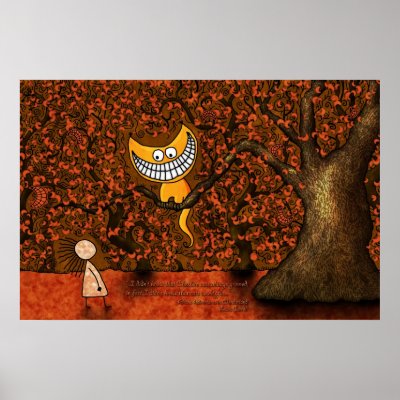 Alice in Wonderland - A Cheshire Cat Print by vladstudio