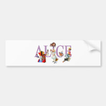 Alice in Wonderland and Friends Bumper Stickers