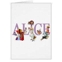 Alice in Wonderland and Friends Greeting Card