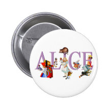 Alice in Wonderland and Friends Pins