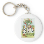Alice in Wonderland: Cards Painting Roses Red 2 Keychains