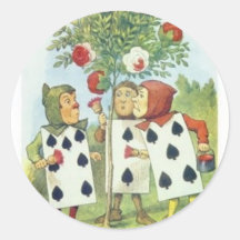 Alice in Wonderland: Cards Painting Roses Red 2 Sticker