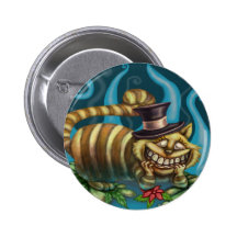 Alice in Wonderland Cheshire Cat Button