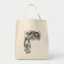 Alice in Wonderland; Cheshire Cat with Alice Bags