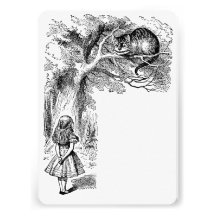 Alice in Wonderland; Cheshire Cat with Alice Personalized Announcement