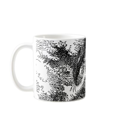 Alice in Wonderland; Cheshire Cat with Alice Mug by YesterdayCafe