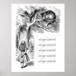 Alice in Wonderland; Cheshire Cat with Alice Print