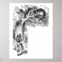 Alice in Wonderland; Cheshire Cat with Alice Print