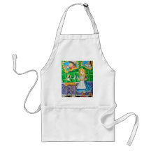 Alice in wonderland, drink me. Mad hatter Aprons