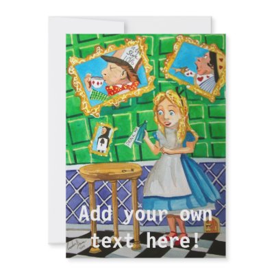 Alice in wonderland, drink me. Mad hatter Invitation by gordonbruce