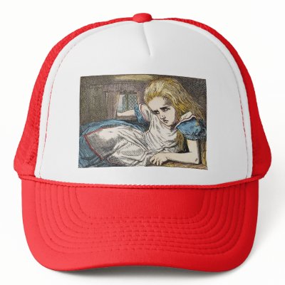 Alice in Wonderland: EAT ME Too Big Hats by jerseyskimmilk