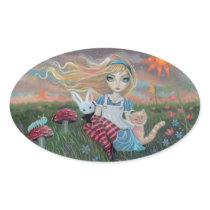 Alice in Wonderland Fantasy Art Stickers