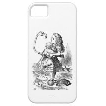 Alice in Wonderland flamingo croquet vintage print iPhone 5 Cover