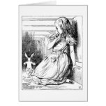 Alice in Wonderland Following White Rabbit Greeting Cards