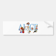 ALICE IN WONDERLAND & FRIENDS BUMPER STICKER