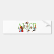 ALICE IN WONDERLAND & FRIENDS BUMPER STICKERS