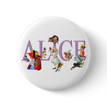 ALICE IN WONDERLAND & FRIENDS PINBACK BUTTONS