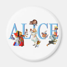 ALICE IN WONDERLAND & FRIENDS FRIDGE MAGNET