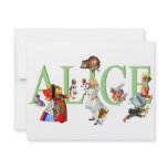 ALICE IN WONDERLAND & FRIENDS PERSONALIZED INVITATIONS
