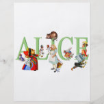 ALICE IN WONDERLAND & FRIENDS PERSONALIZED FLYER