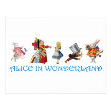 ALICE IN WONDERLAND & FRIENDS POSTCARD