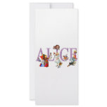ALICE IN WONDERLAND & FRIENDS RACK CARD DESIGN