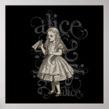 Alice In Wonderland Grunge Poster